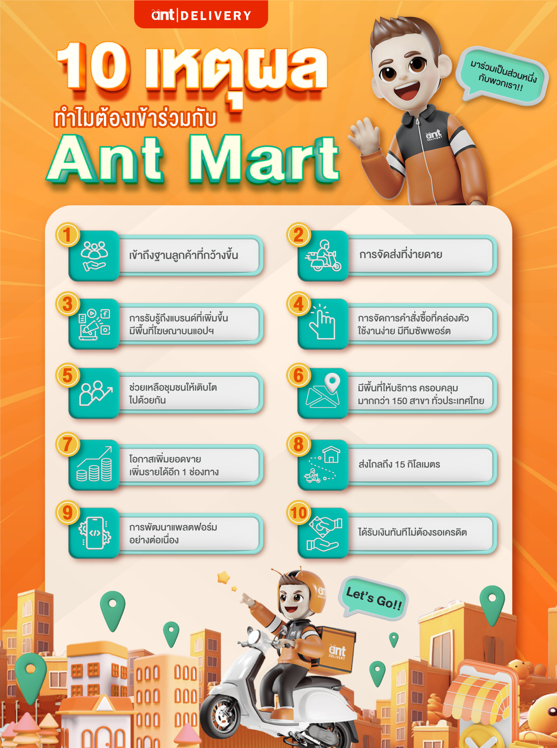 10 เหตุผลทำไมต้องเข้าร่วมกับ Ant Mart